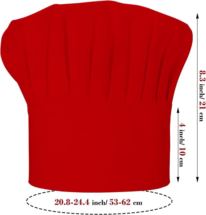 CRJHNS Chef Hat,Adult Adjustable Hook and Loop Tape Baker Hat Kitchen Cooking Chef Cap for Men Women Kids - Image 4